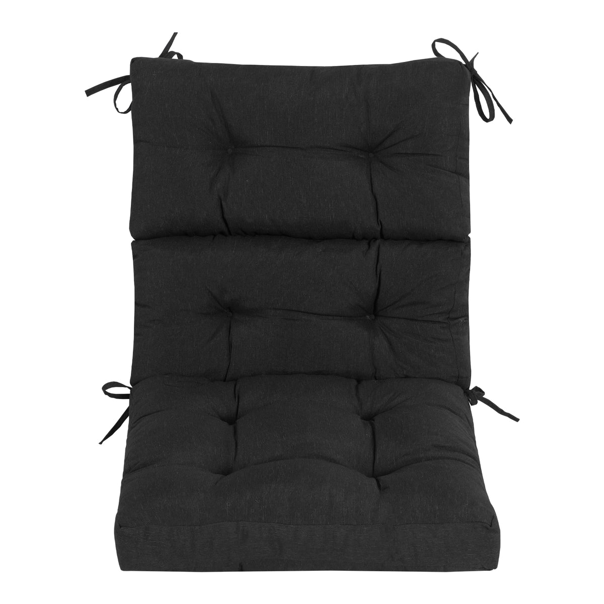 Goodgoods N Tufted Outdoor High-Back Chair Cushion 21x44 in - Black
