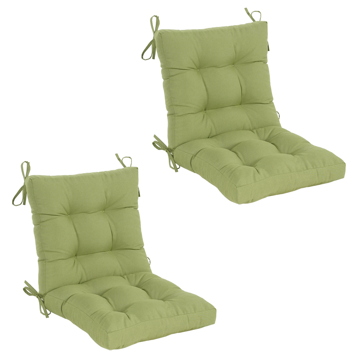 Goodgoods N Tufted Outdoor High-Back Chair Cushion 18x36 in - Light Green