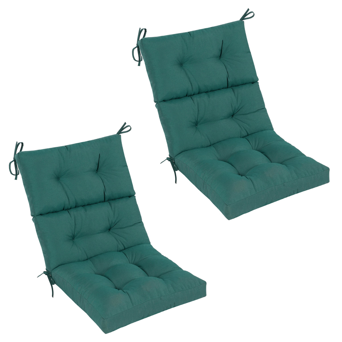 Goodgoods N Tufted Outdoor High-Back Chair Cushion 21x44 in - Deep Green
