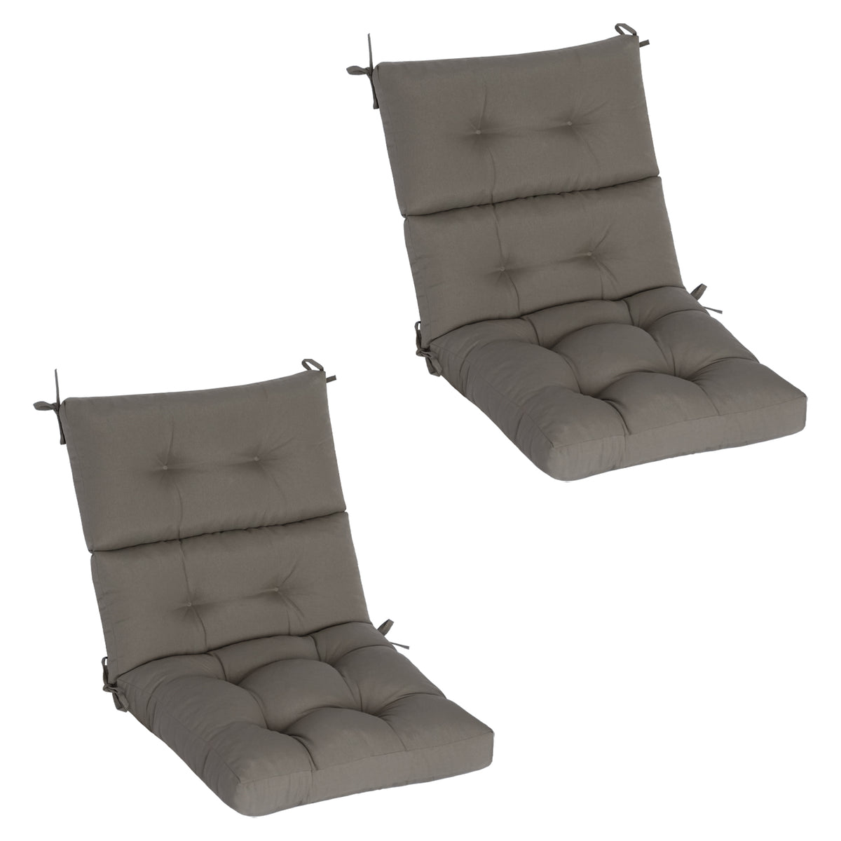 Goodgoods N Tufted Outdoor High-Back Chair Cushion 21x44 in - Gray