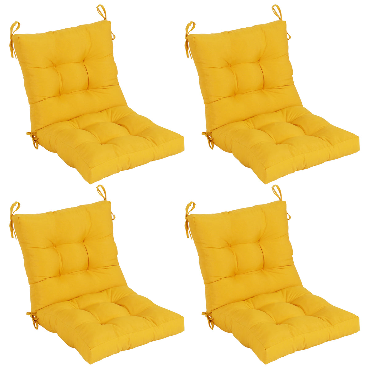 Goodgoods N Tufted Outdoor High-Back Chair Cushion 18x36 in - Yellow