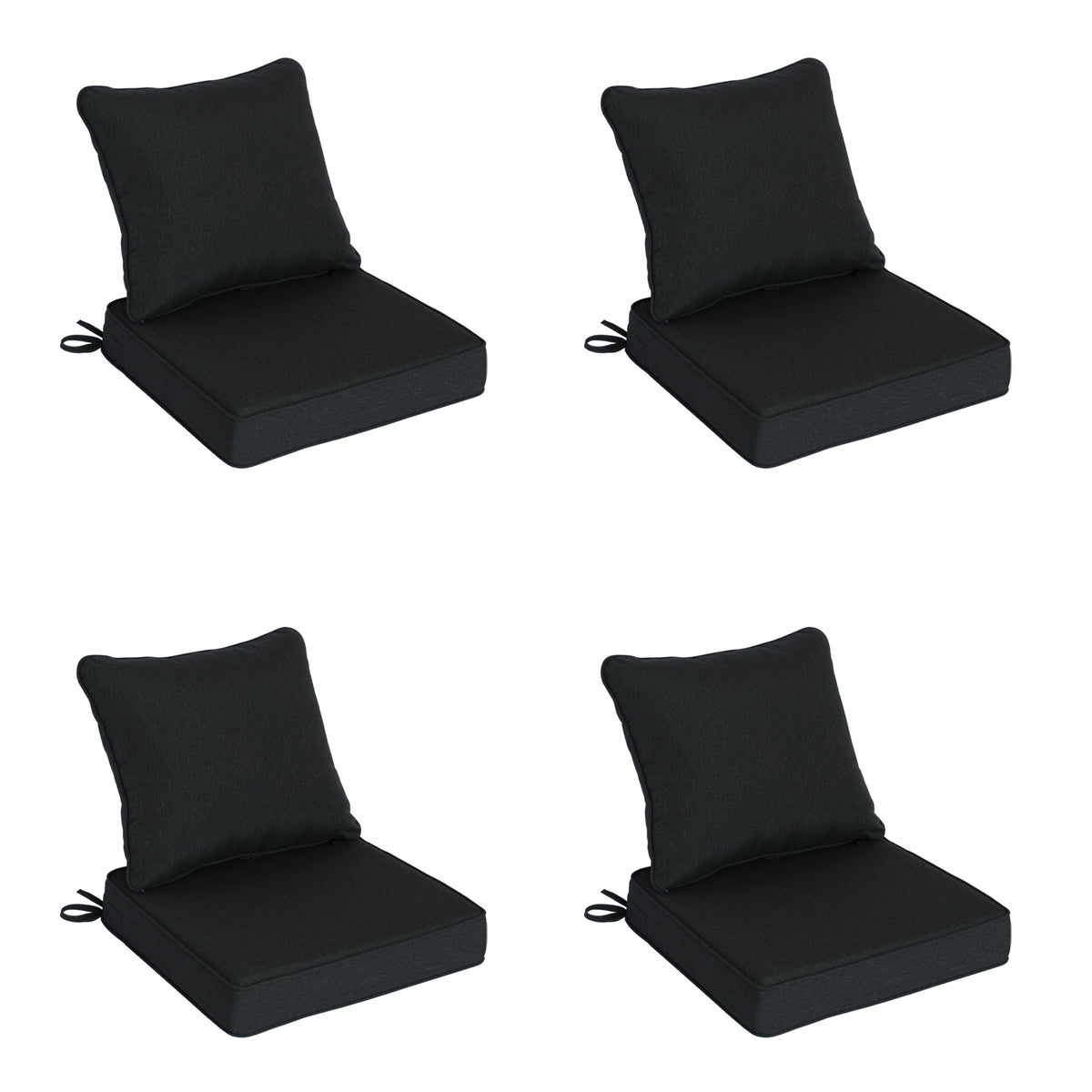Goodgoods N Deep Seat Outdoor Cushion Set 19x19 in - Black