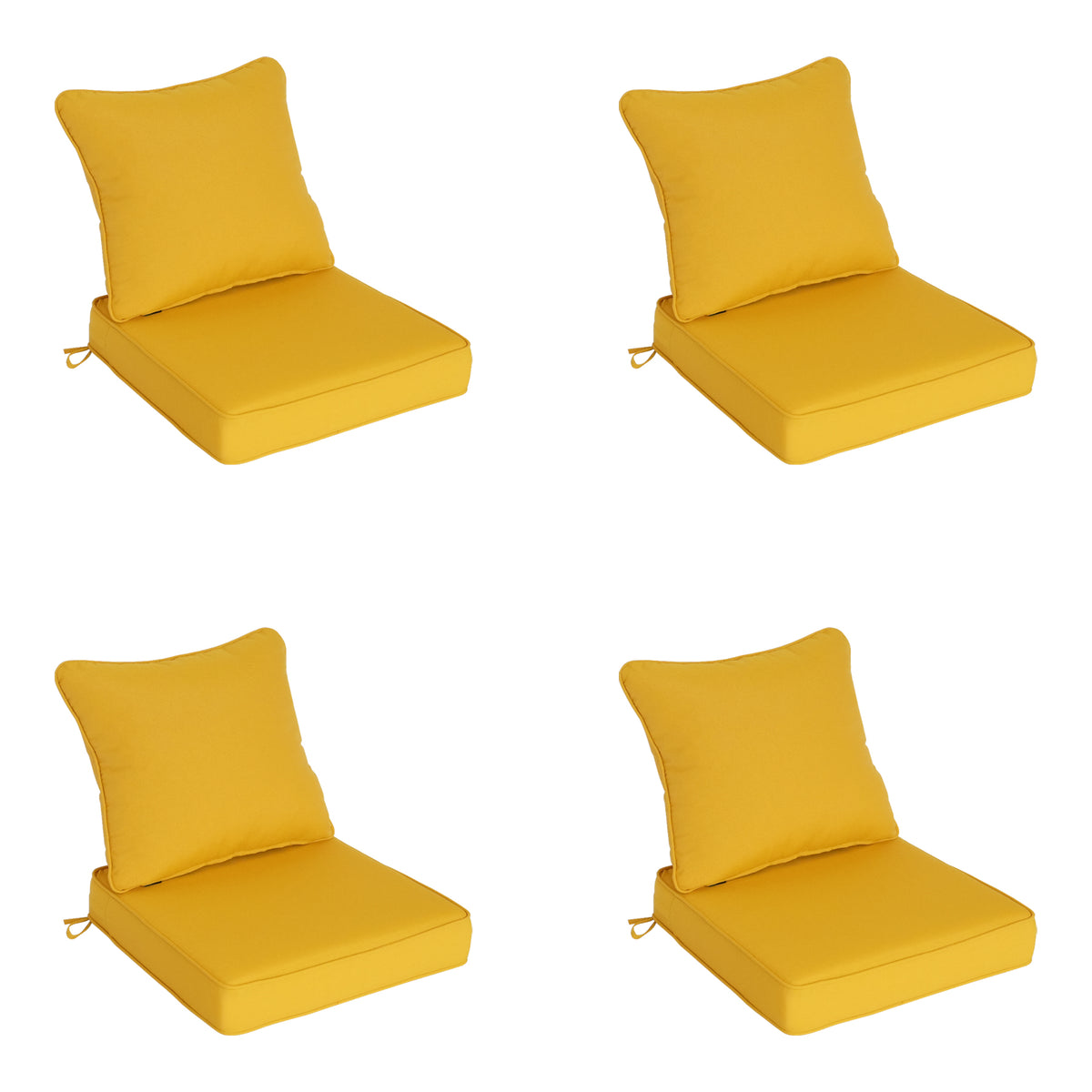 Goodgoods N Deep Seat Outdoor Cushion Set 19x19 in - Yellow
