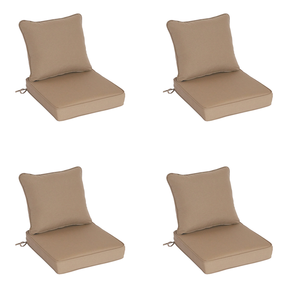 Goodgoods N Deep Seat Outdoor Cushion Set 19x19 in - Brown