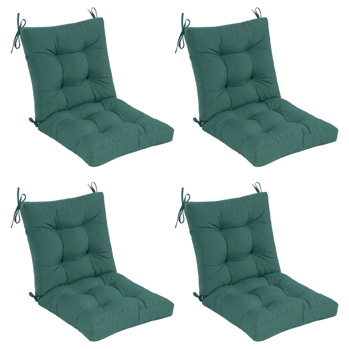 Goodgoods N Tufted Outdoor High-Back Chair Cushion 20x40 in - Deep Green
