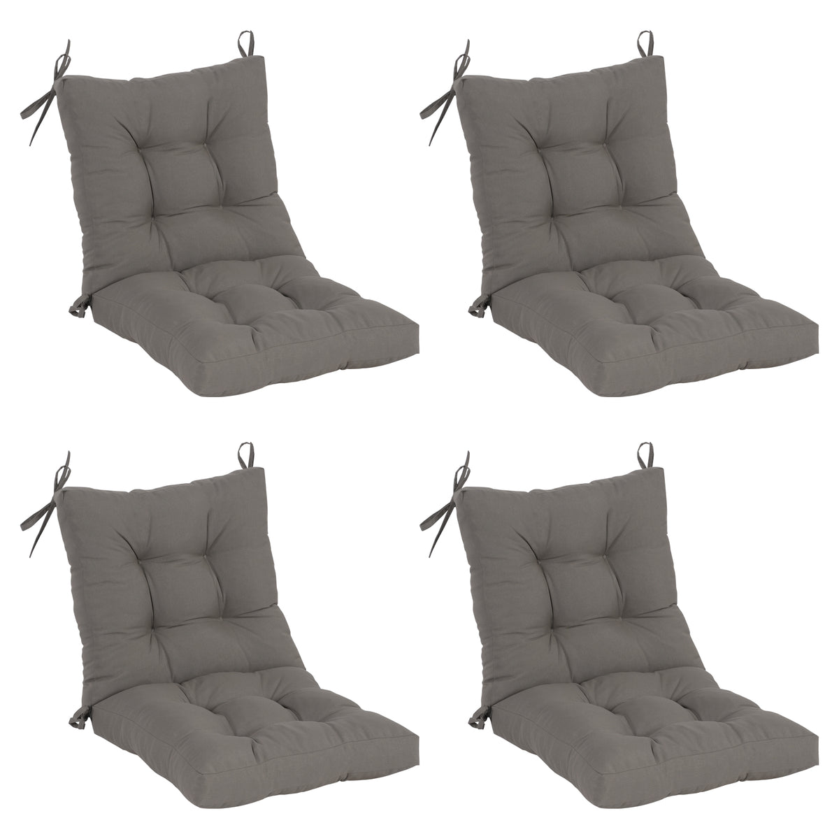 Goodgoods N Tufted Outdoor High-Back Chair Cushion 20x40 in - Gray