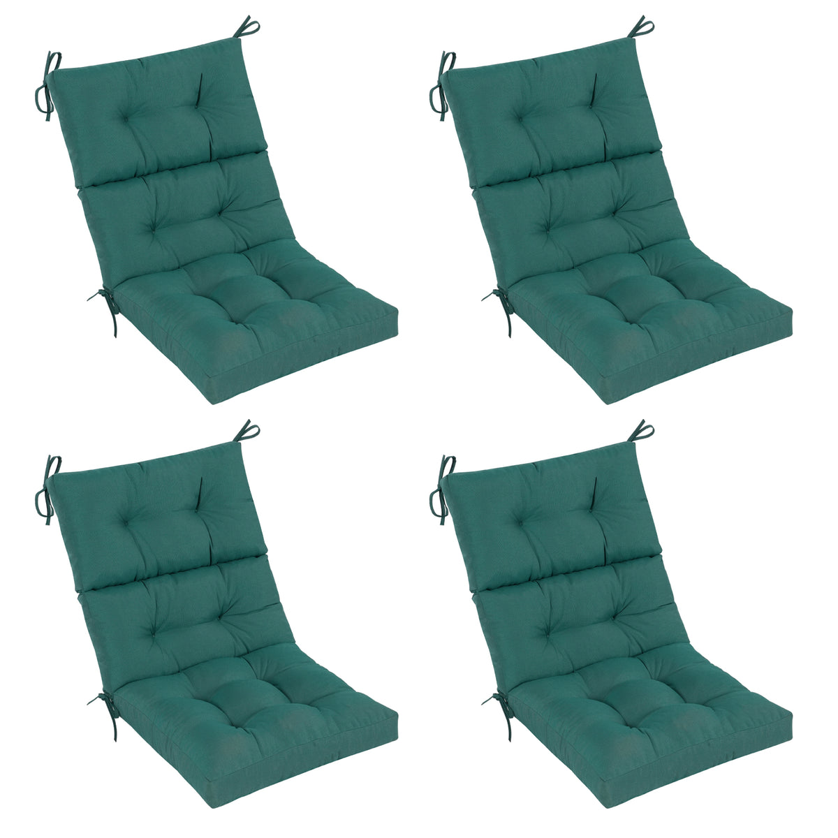 Goodgoods N Tufted Outdoor High-Back Chair Cushion 21x44 in - Deep Green