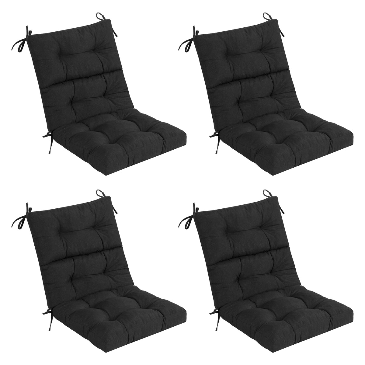 Goodgoods N Tufted Outdoor High-Back Chair Cushion 22x44 in - Black