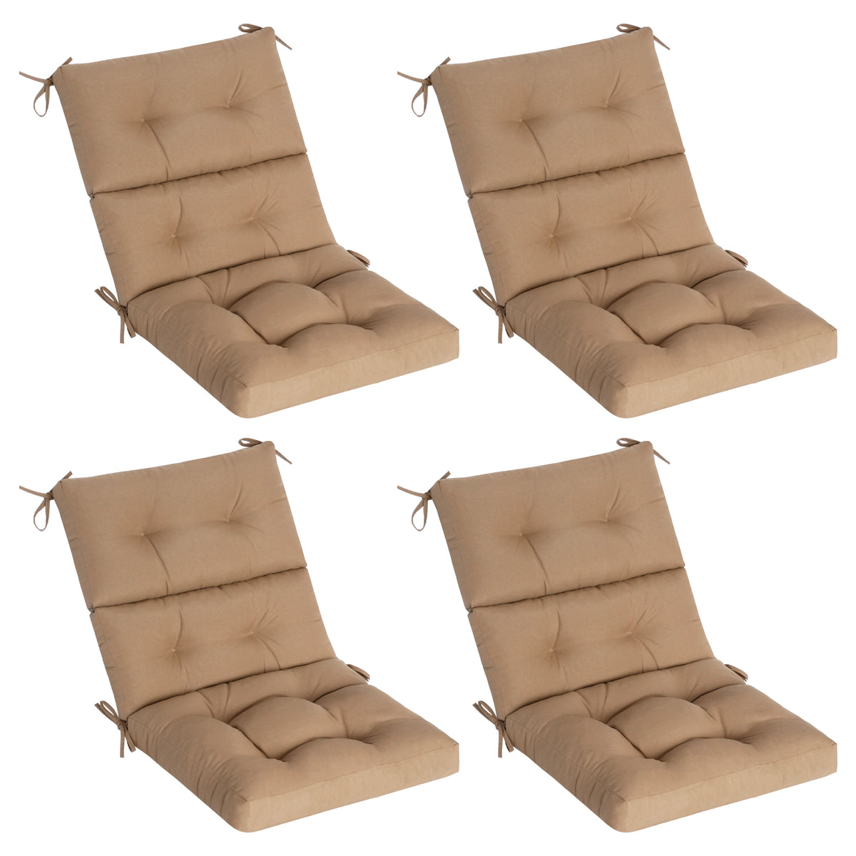 Goodgoods N Tufted Outdoor High-Back Chair Cushion 22x44 in - Brown