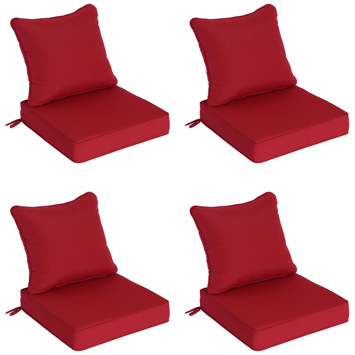 Goodgoods N Deep Seat Outdoor Cushion Set 24x24 in - Red