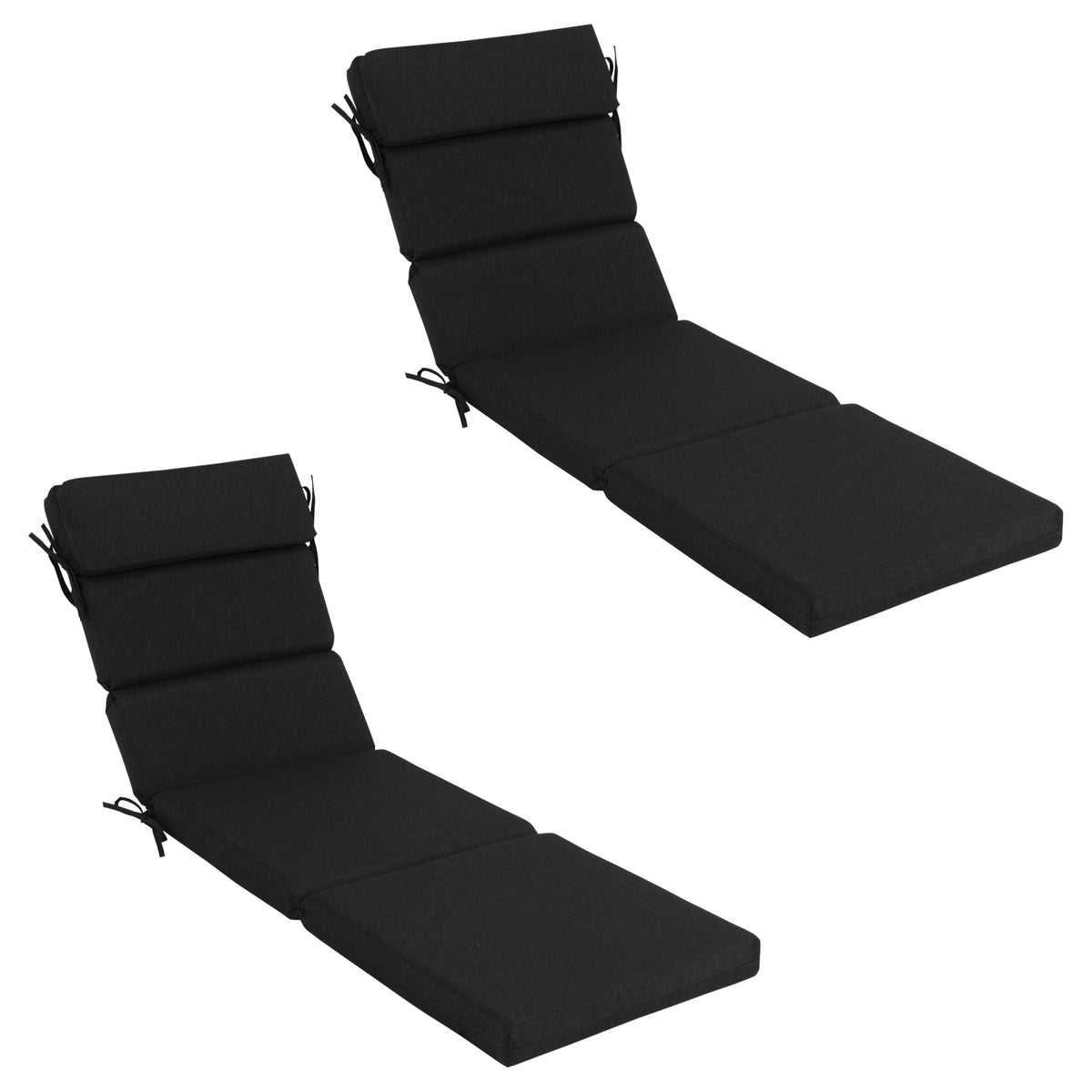 Goodgoods N Outdoor Chaise Lounge Cushion 25x77 in - Black