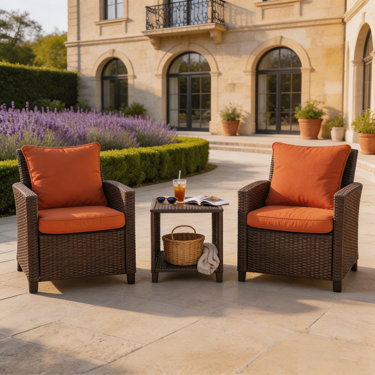 Goodgoods N Deep Seat Outdoor Cushion Set 24x28 in - Orange