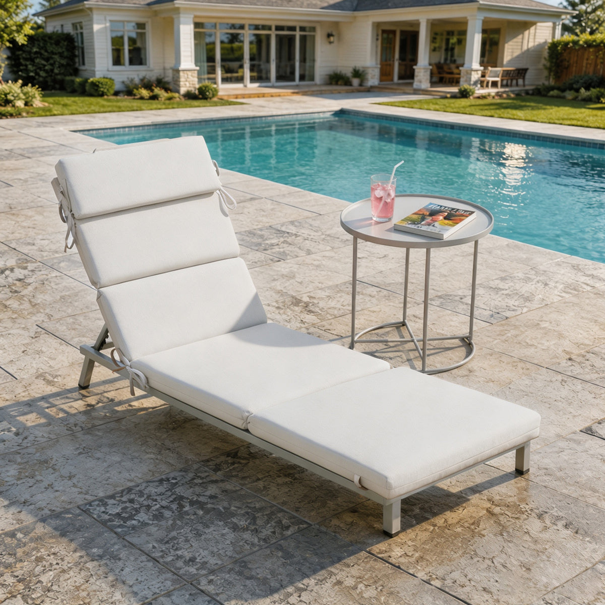 Goodgoods N Outdoor Chaise Lounge Cushion 21x72 in - Beige
