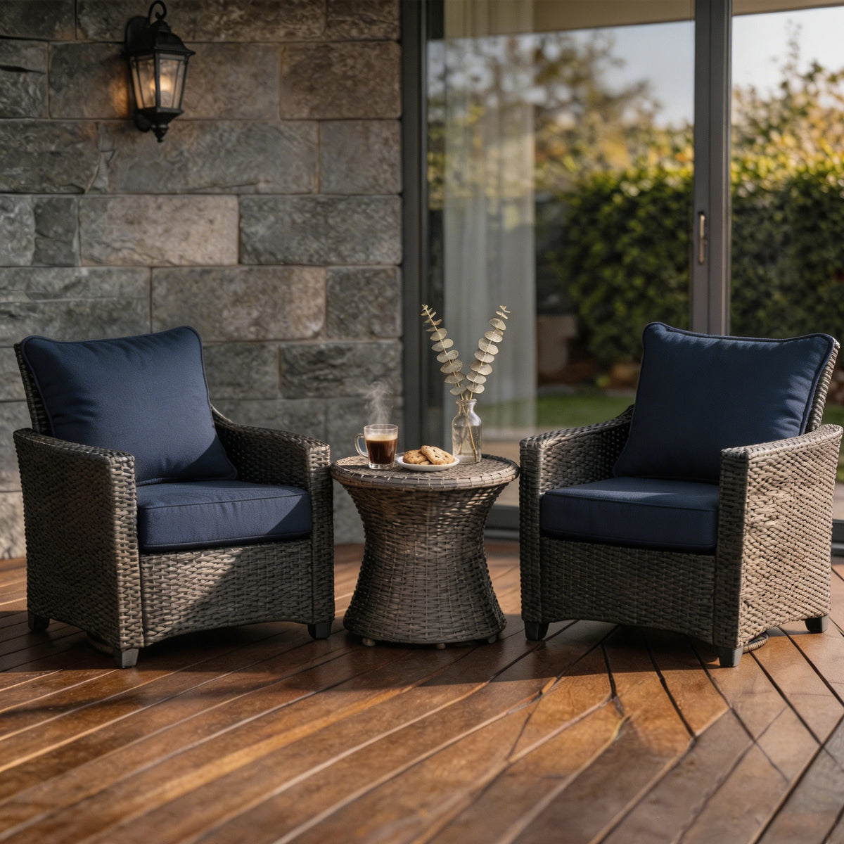 Goodgoods N Deep Seat Outdoor Cushion Set 24x24 in - Dark Blue