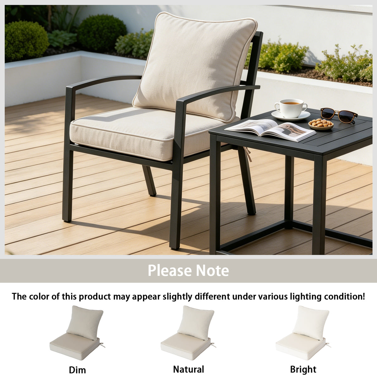 Goodgoods N Deep Seat Outdoor Cushion Set 19x19 in - Beige