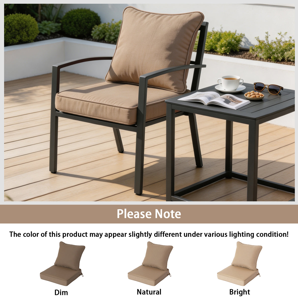 Goodgoods N Deep Seat Outdoor Cushion Set 19x19 in - Brown