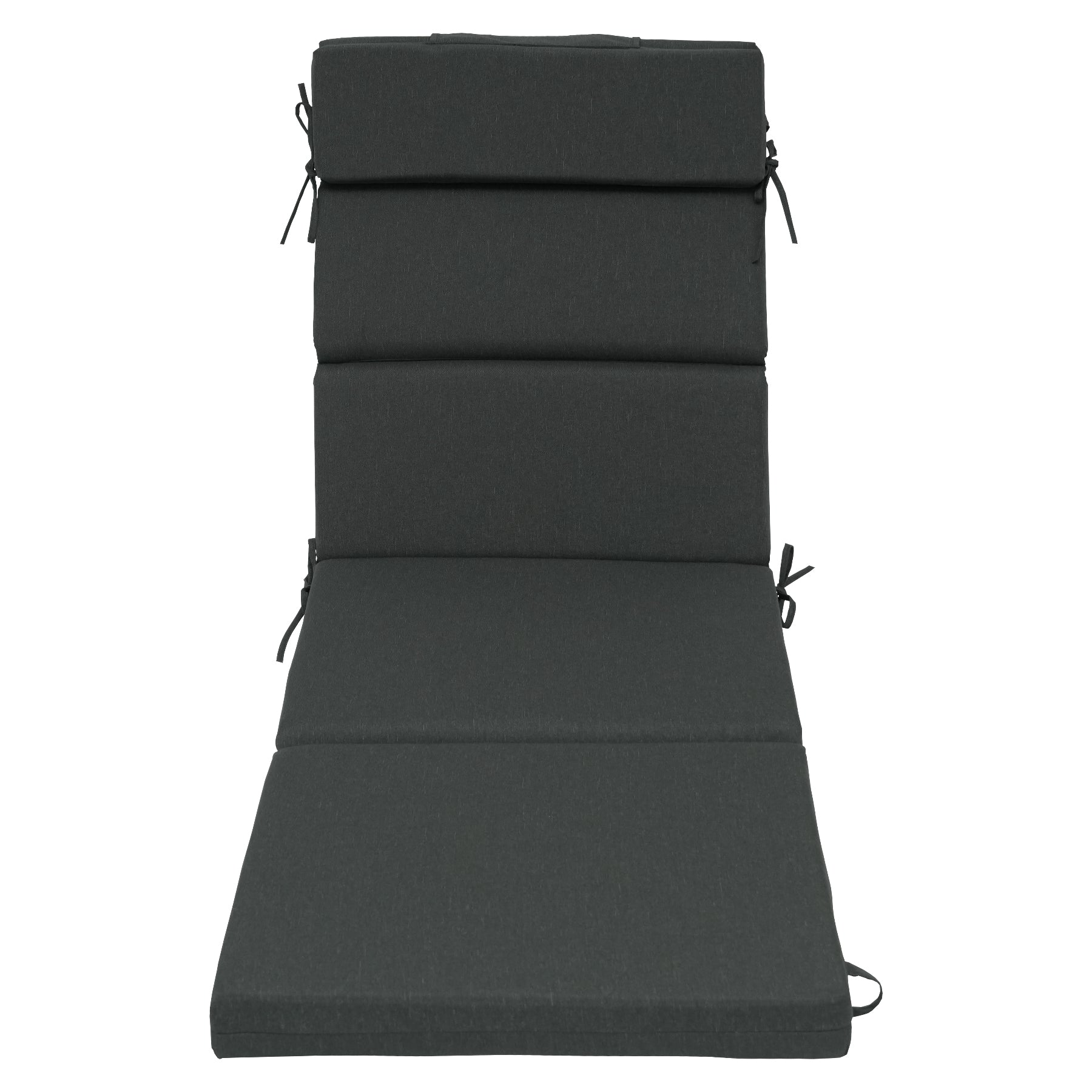 GoodGoods Outdoor Chaise Lounge Cushion 25x77 in - Black