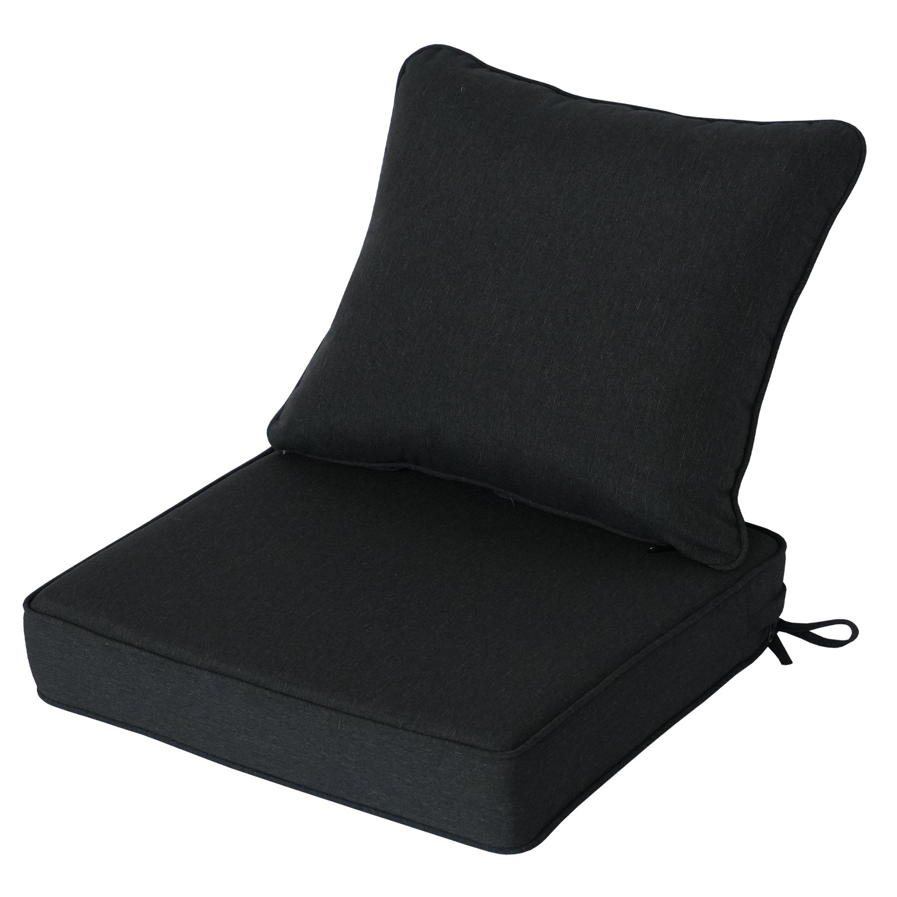 GoodGoods Deep Seat Outdoor Cushion Set 24x24 in - Black