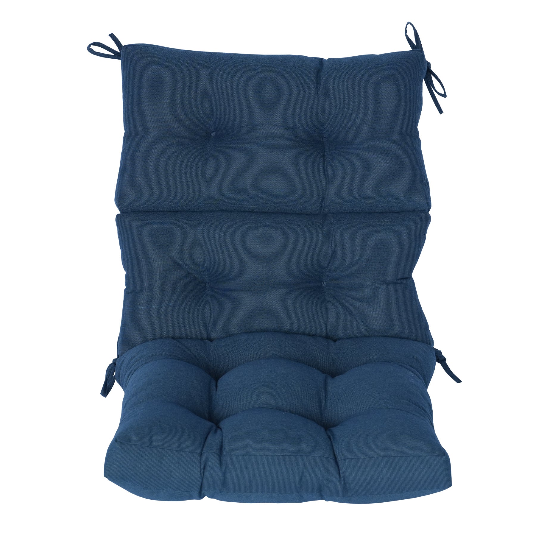 GoodGoods Tufted Outdoor High-Back Chair Cushion 22x44 in - Dark Blue
