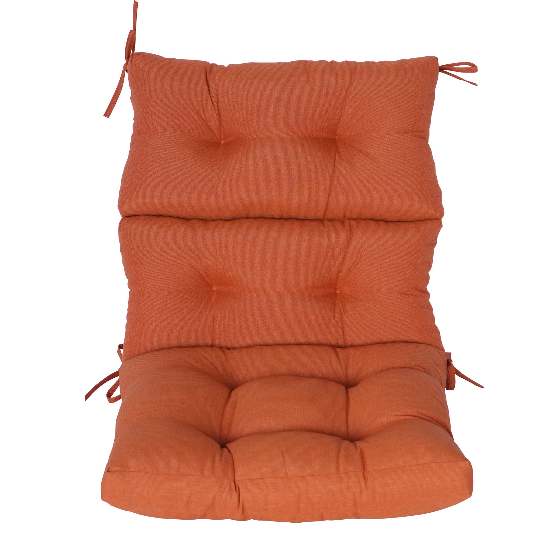 GoodGoods Tufted Outdoor High-Back Chair Cushion 22x44 in - Orange