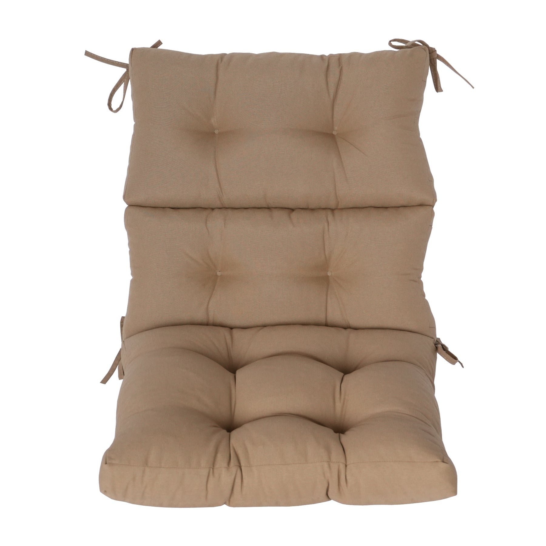 GoodGoods Tufted Outdoor High-Back Chair Cushion 22x44 in - Brown