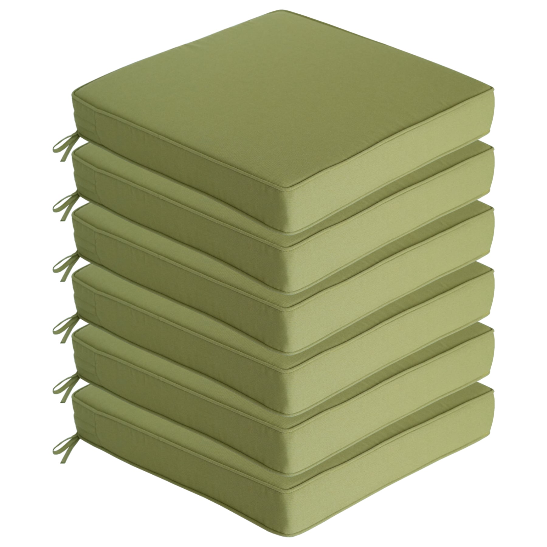 GoodGoods Outdoor Seat Cushion 24x24 in - Light Green lifestyle and product view 2