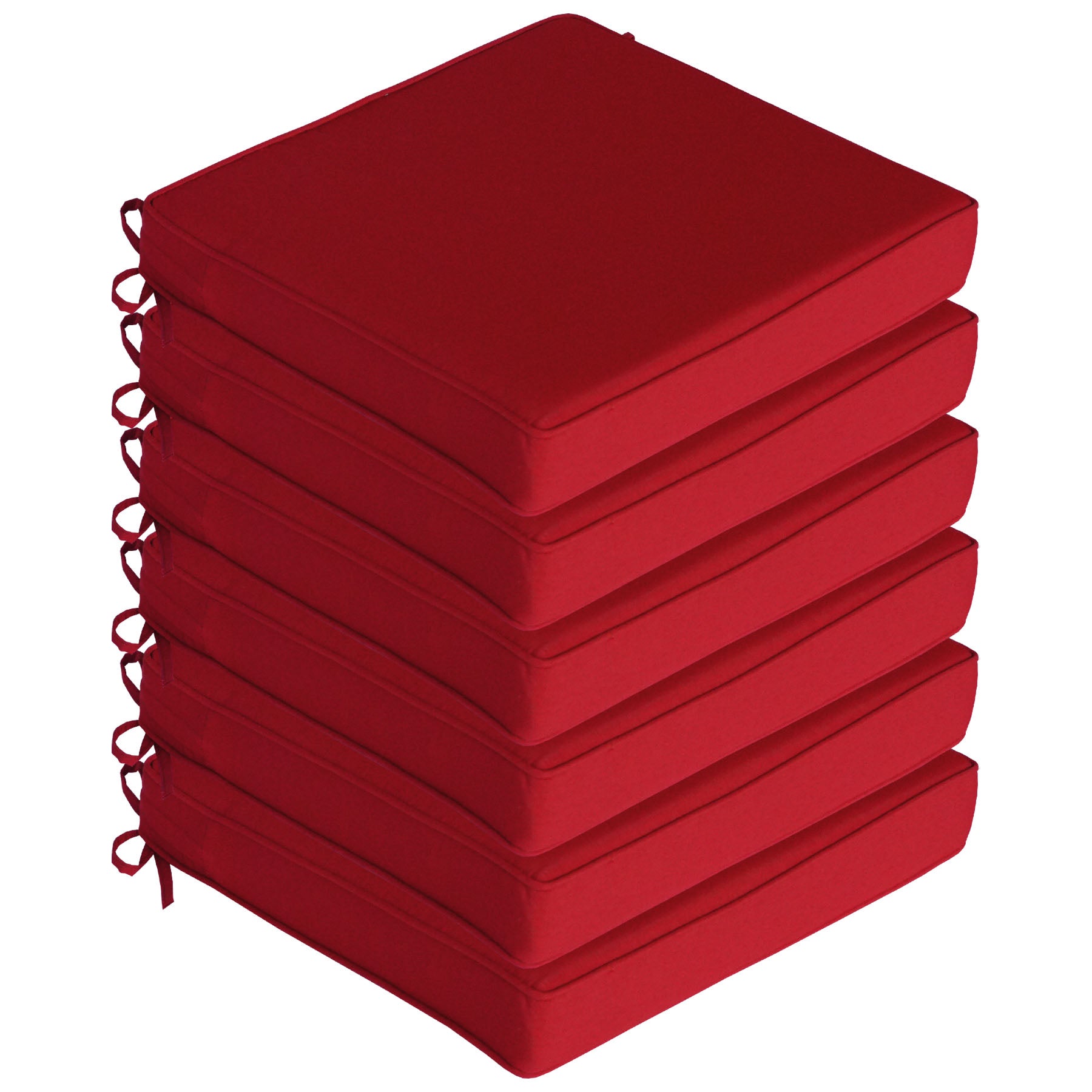 GoodGoods Outdoor Seat Cushion 20x20 in - Red lifestyle and product view 2