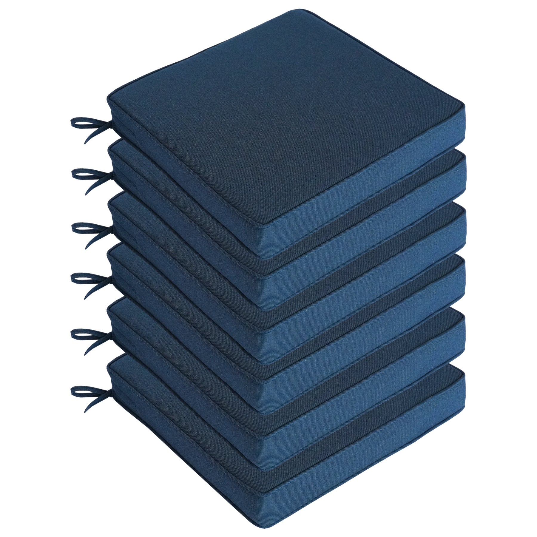 GoodGoods Outdoor Seat Cushion 20x20 in - Dark Blue lifestyle and product view 2