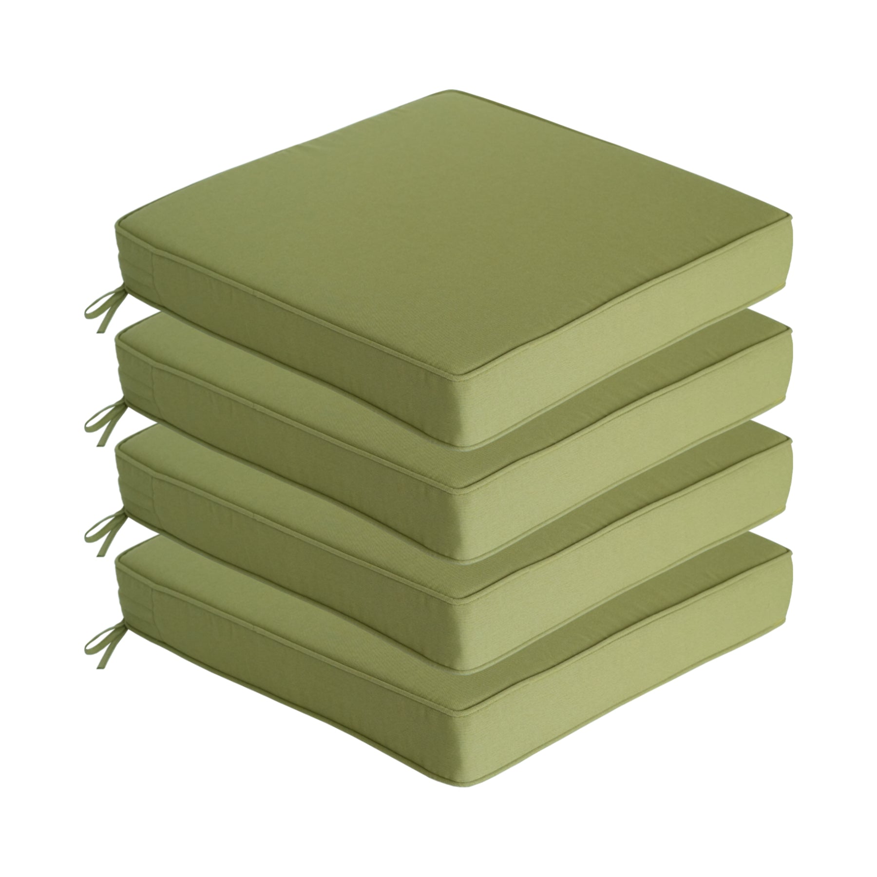 GoodGoods Outdoor Seat Cushion 24x24 in - Light Green lifestyle and product view 3