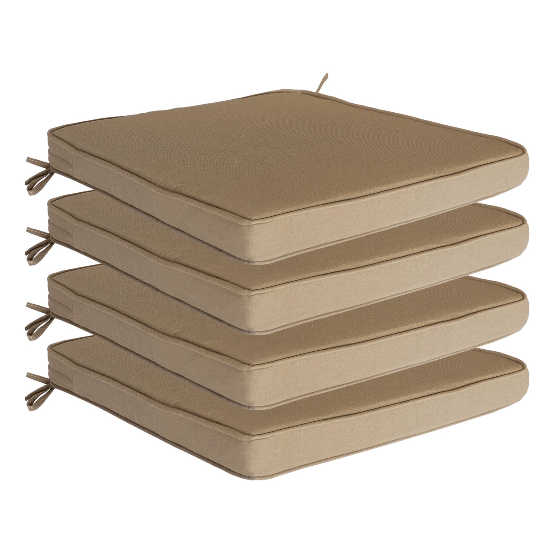 GoodGoods Outdoor Seat Cushion 20x20 in - Brown lifestyle and product view 3