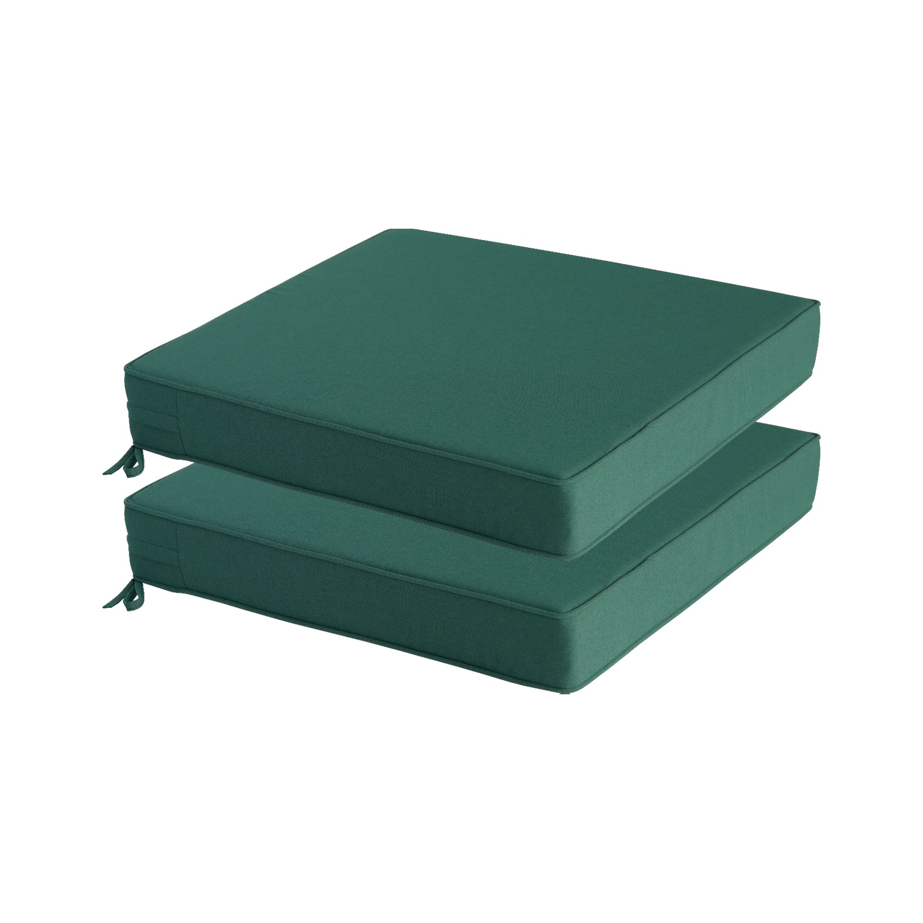 GoodGoods Outdoor Seat Cushion 24x24 in - Deep Green lifestyle and product view 4