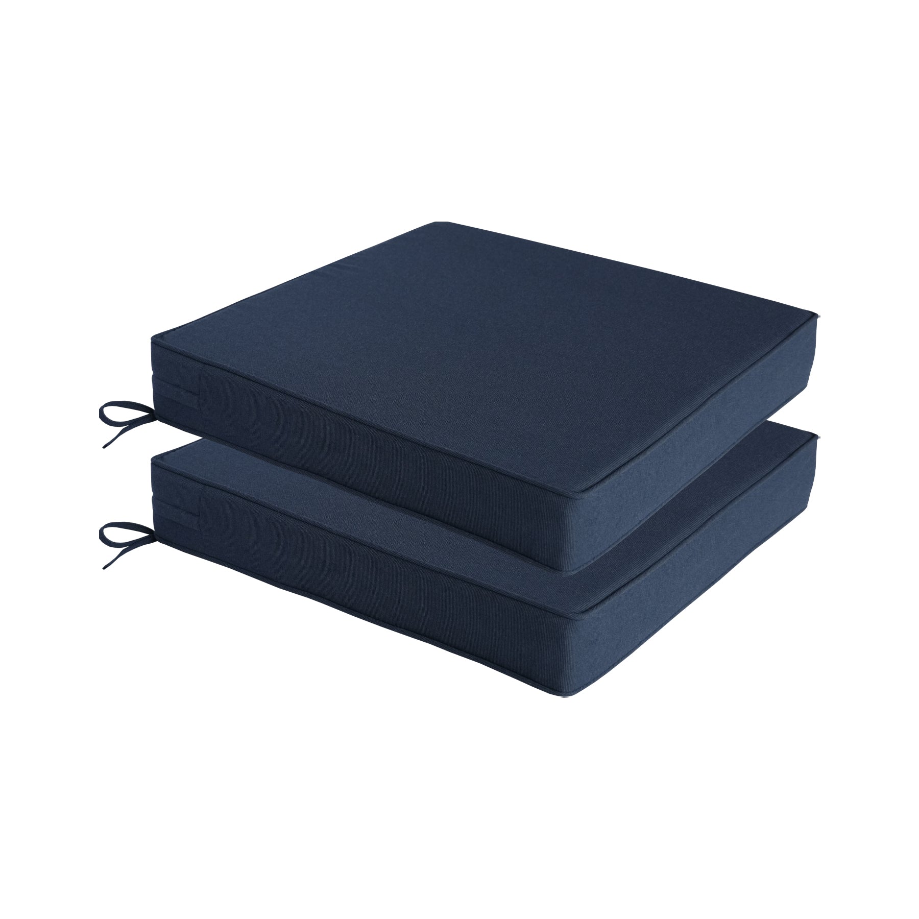 GoodGoods Outdoor Seat Cushion 24x24 in - Dark Blue lifestyle and product view 4