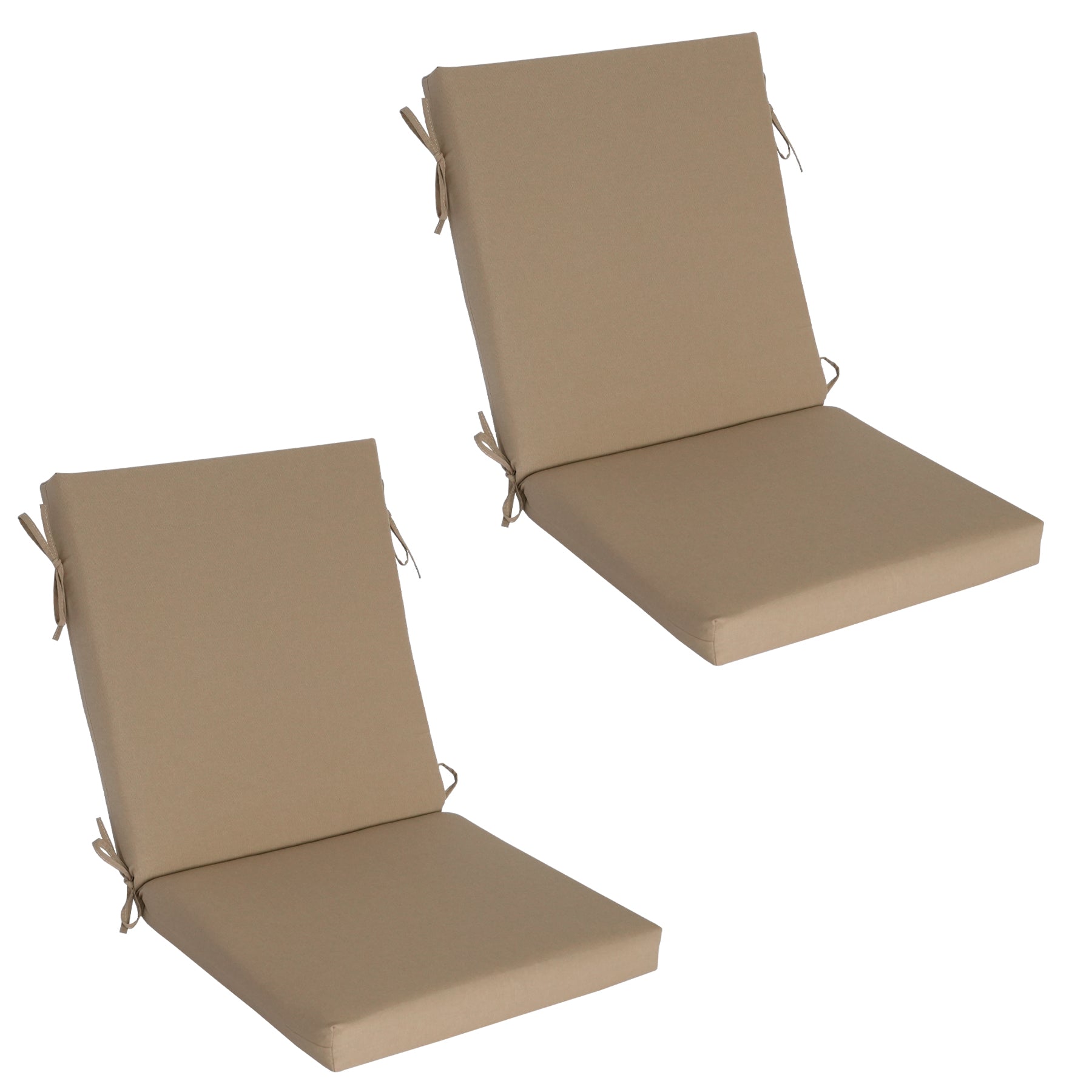 GoodGoods Outdoor High-Back Chair Cushion 22x44 in - Brown lifestyle and product view 3