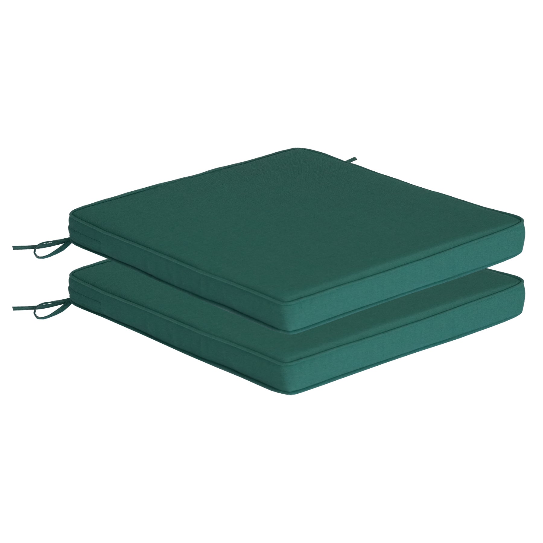 GoodGoods Outdoor Seat Cushion 20x20 in - Deep Green lifestyle and product view 4