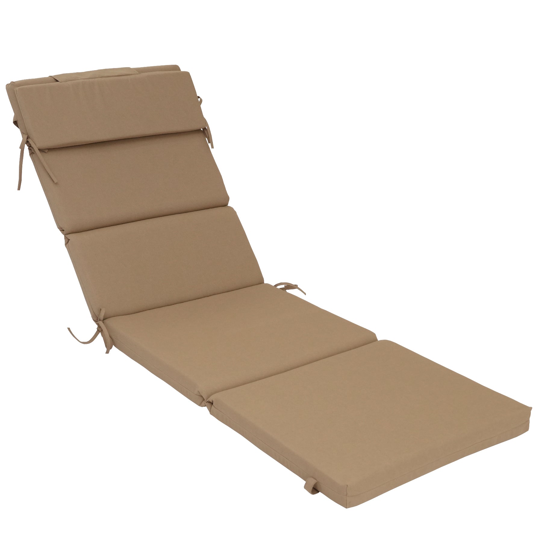 GoodGoods Outdoor Chaise Lounge Cushion 25x77 in - Brown lifestyle and product view 3