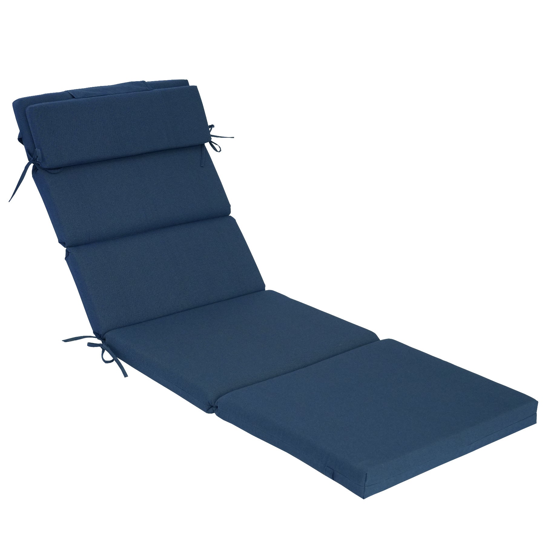 GoodGoods Outdoor Chaise Lounge Cushion 25x77 in - Dark Blue lifestyle and product view 3