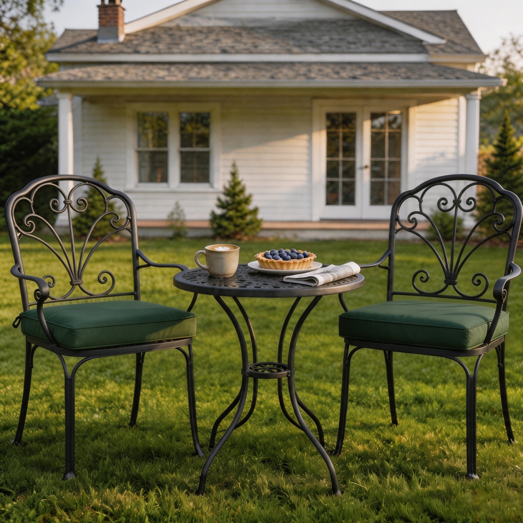 GoodGoods Outdoor Seat Cushion 22x22 in - Deep Green - image 2