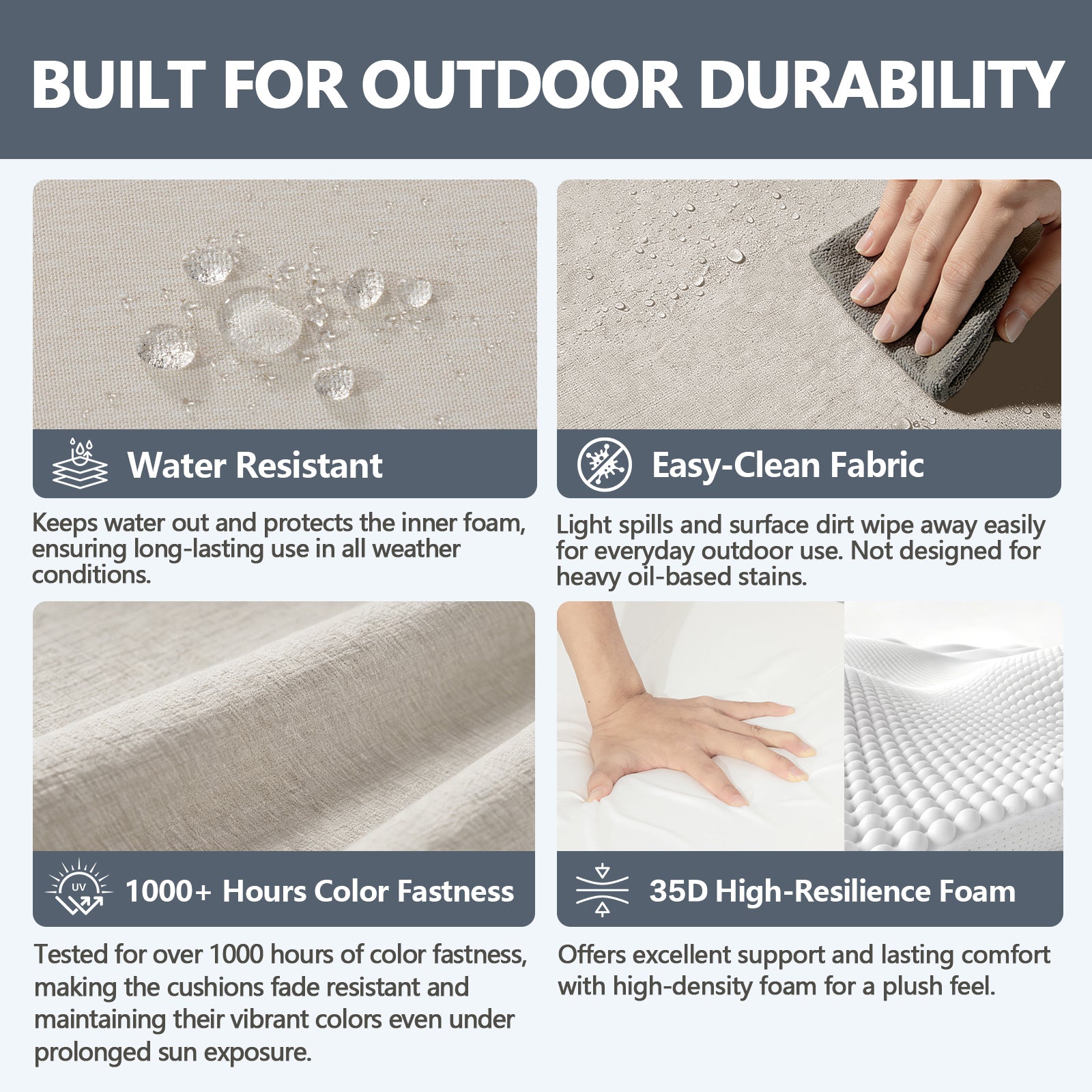 GoodGoods Seat Cushion 19.5x20 in 4 Pads