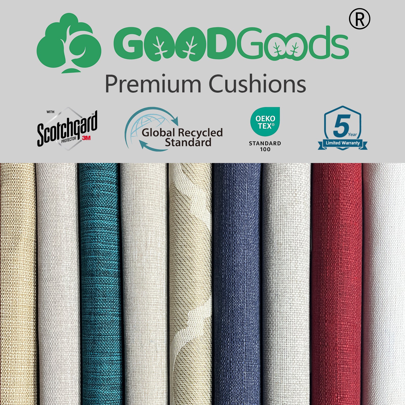 GoodGoods Seat Cushion 19.5x20 in 4 Pads