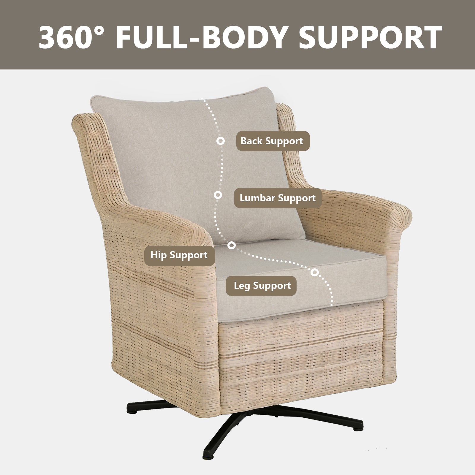 GoodGoods Deep Seat Cushion 24x24.5 in 2 Packs