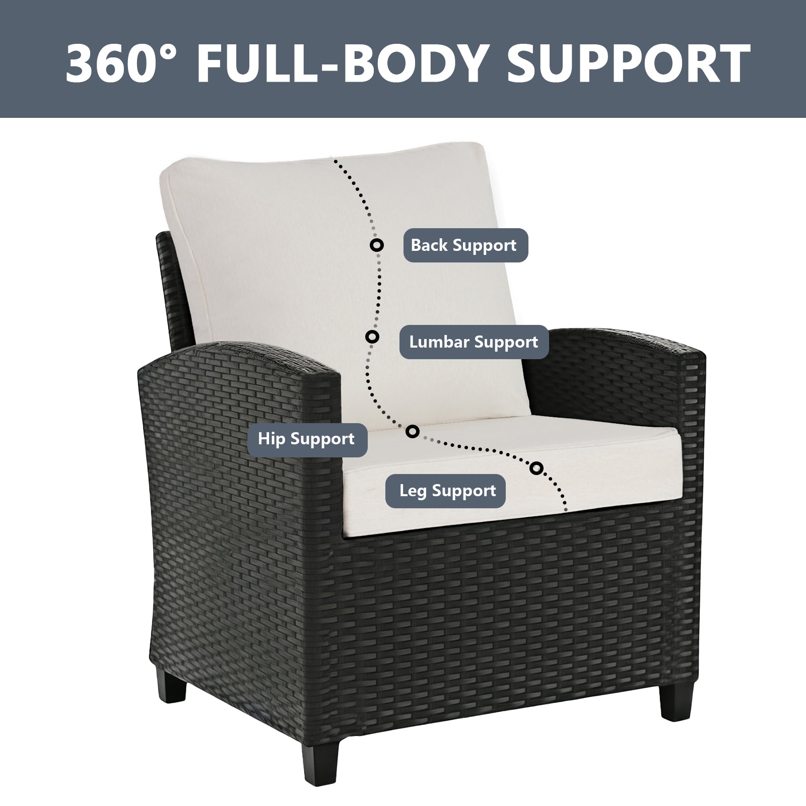 GoodGoods Deep Seat Cushion 24x28 inch 2 Packs