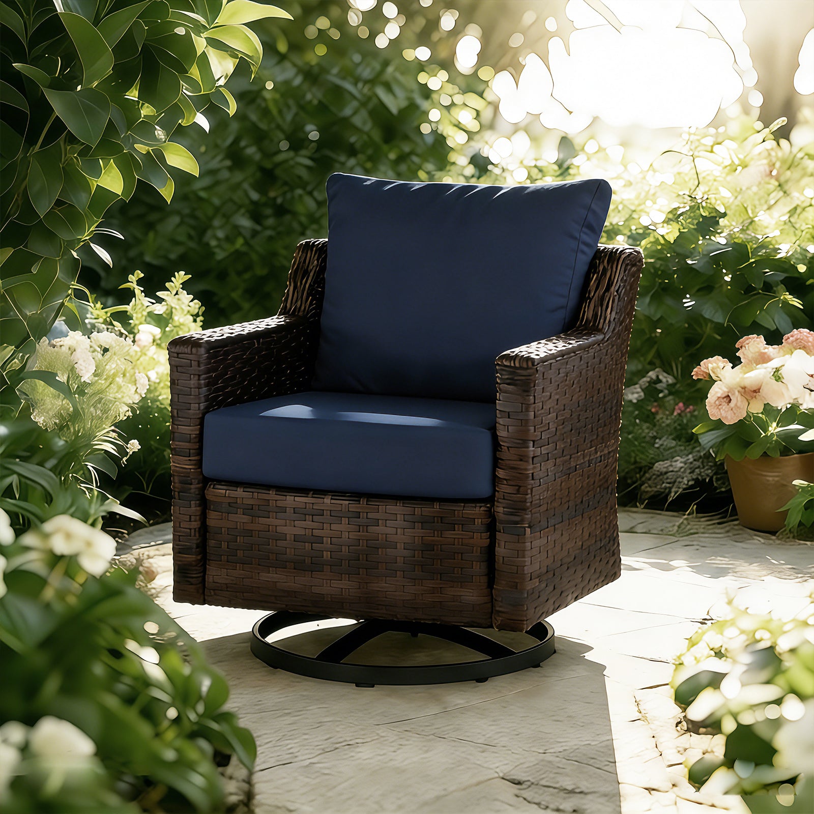 GoodGoods Deep Seat Cushion 22x24 in 2 Packs - Indigo