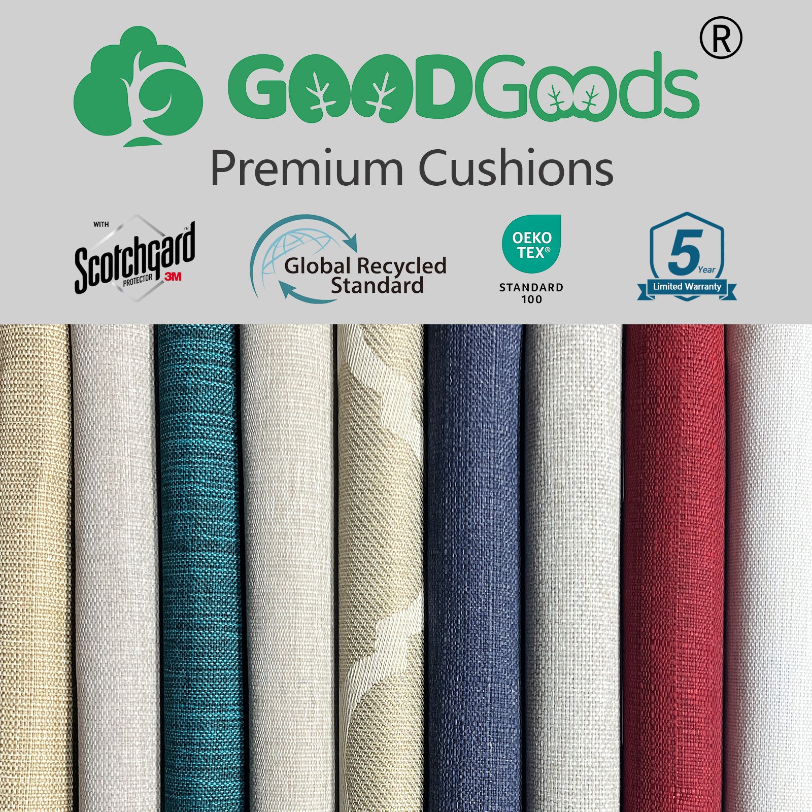 GoodGoods Deep Seat Cushion 24x24 in 2 Packs