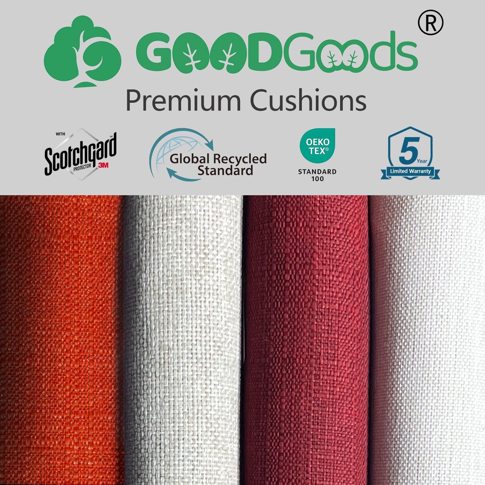 GoodGoods Deep Seat Cushion 24x24.5 in 2 Packs