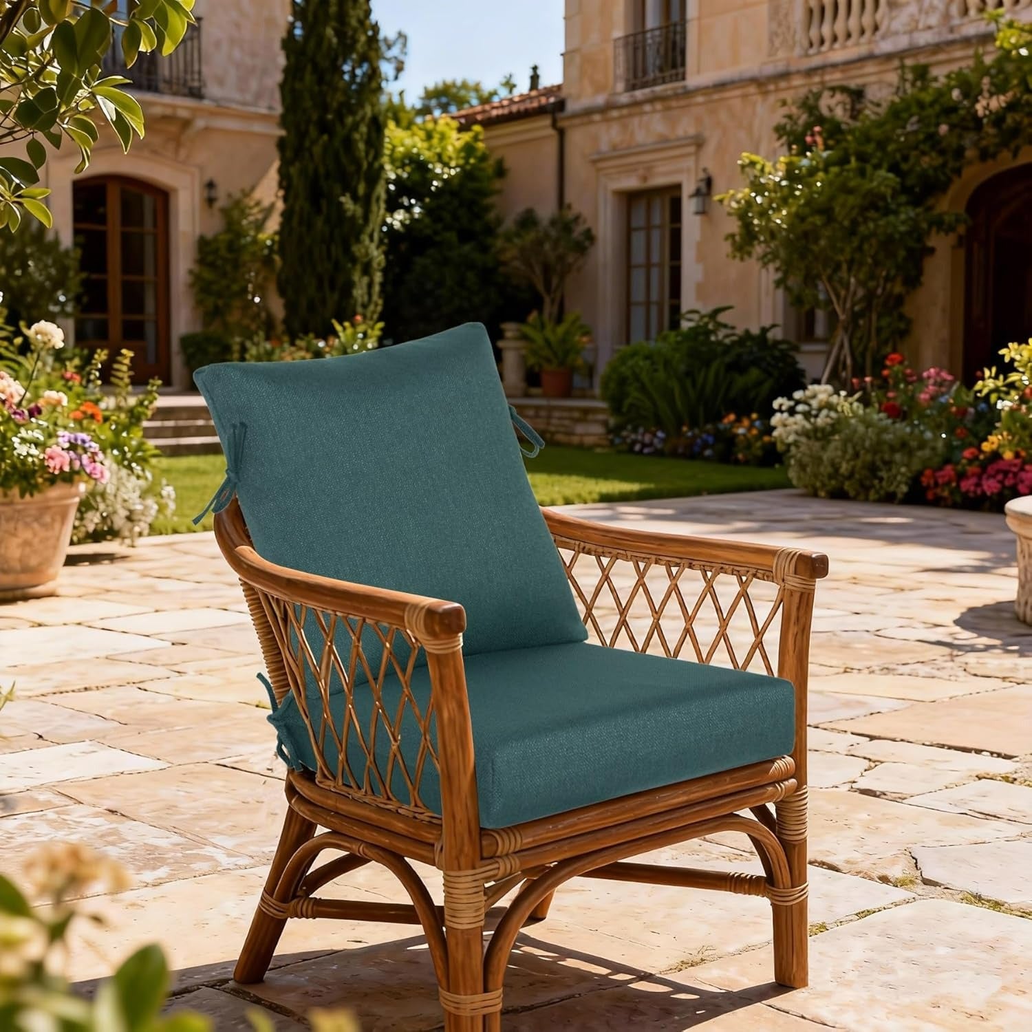 The Oasis Deep Seating Cushion Set 22x24 in 2 Packs - Deep Teal