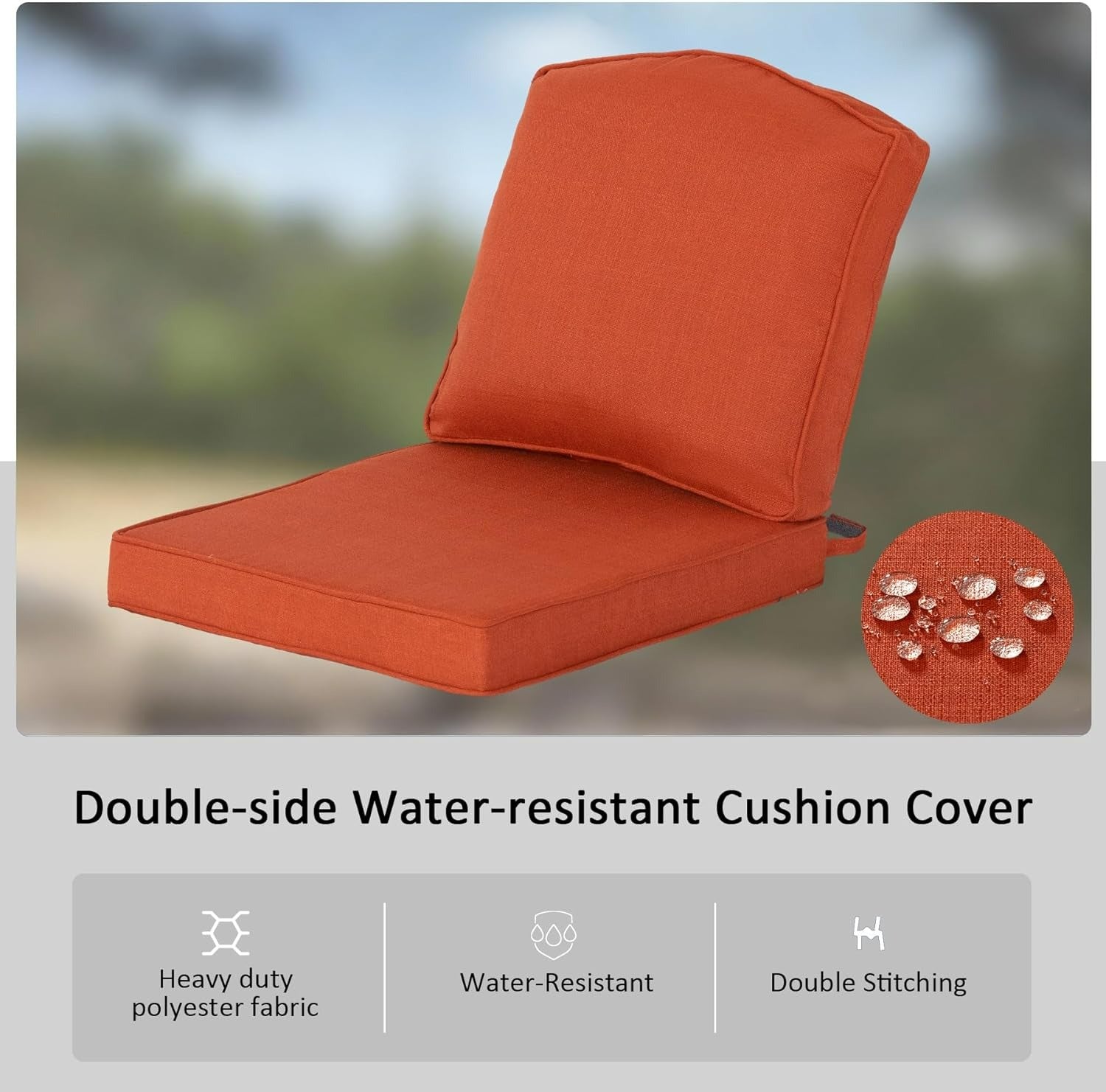Premium Deep Seating Cushion 20x21.5 in 1 Pack - Quarry Red