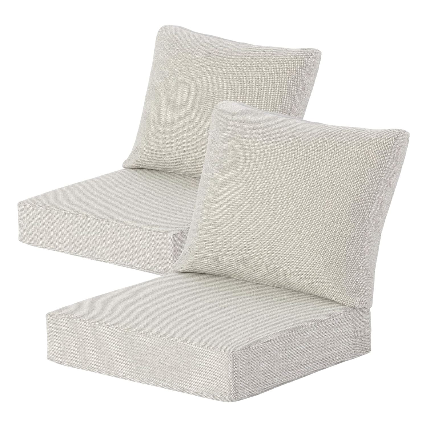 GoodGoods Deep Seat Cushion 24x24 in 2 Packs - Light Gray