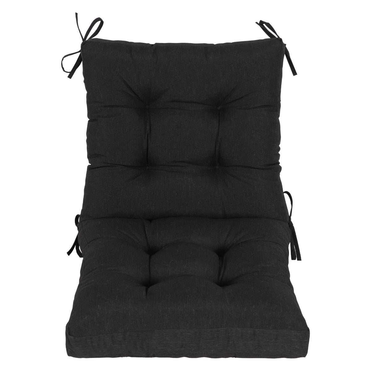 Goodgoods N Tufted Outdoor High-Back Chair Cushion 18x36 in - Black