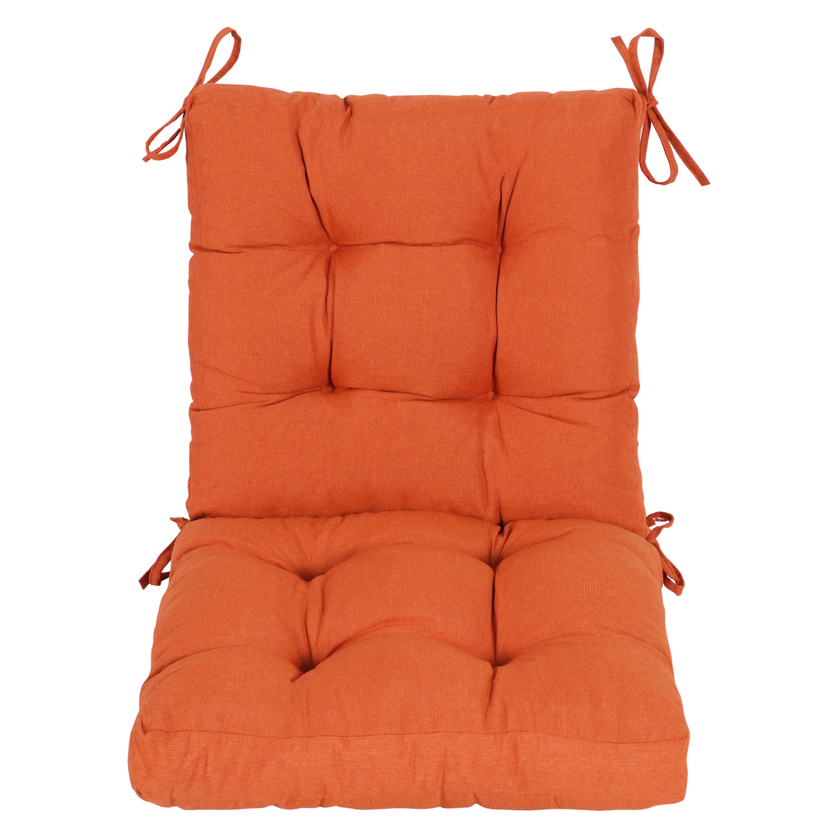 Goodgoods N Tufted Outdoor High-Back Chair Cushion 18x36 in - Orange