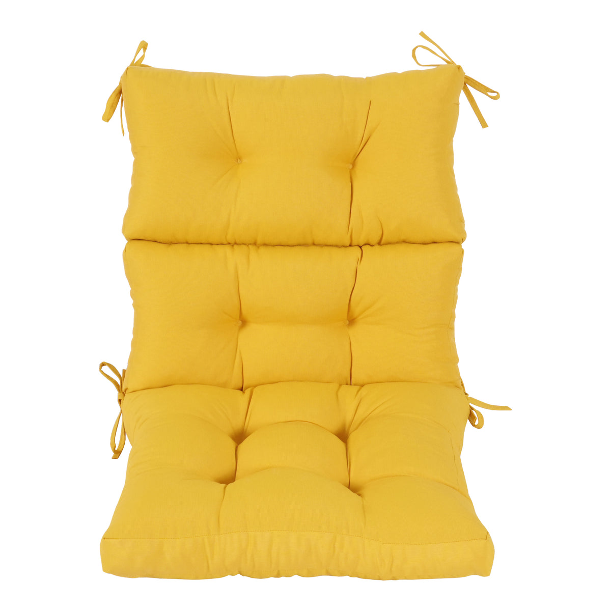 Goodgoods N Tufted Outdoor High-Back Chair Cushion 21x44 in - Yellow